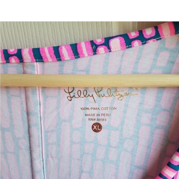 Lilly Pullitzer Slathouse Stripe Engineer Beacon T shirt dress XL - Picture 5 of 5